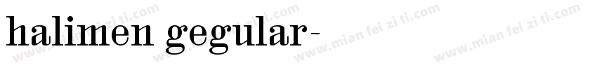 halimen gegular字体转换